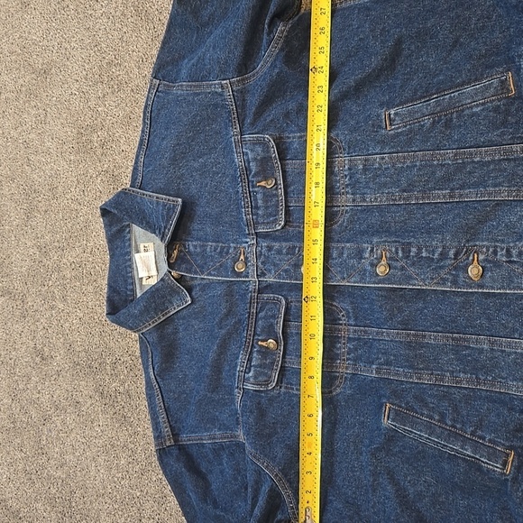 Vintage Wrangel Mens Y2K Rugged Wear Blue Denim Jacket Sz XXL USA - Picture 3 of 9